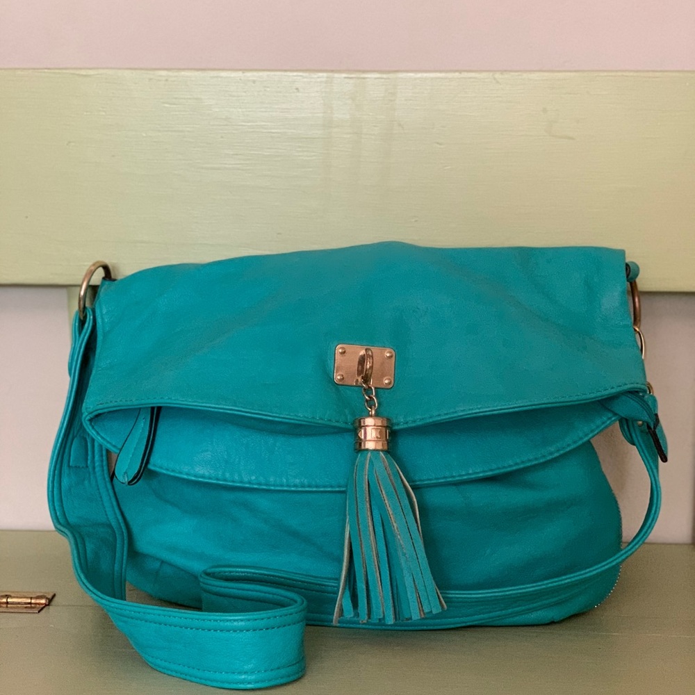 Turquoise crossbody bag